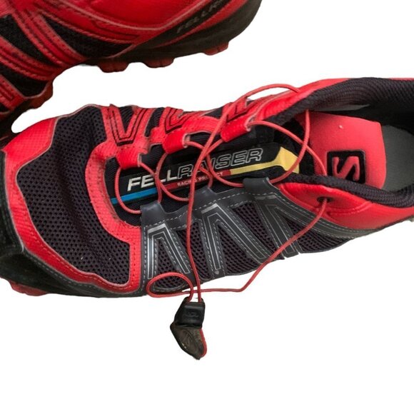 Salomon Fell Raiser Athletic Hiking Shoes Red - Picture 11 of 12